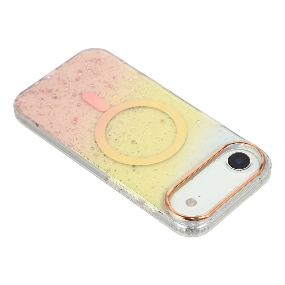 For iPhone Air Case Compatible with MagSafe IMD Bling Glitter PC + TPU Back Cover - Gold - 5