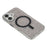 For iPhone 17 Case Compatible with MagSafe IMD Glitter Glacier Texture TPU PC Phone Back Cover - Transparent Black - 4