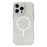 For iPhone 16 Pro Max Case Compatible with MagSafe IMD Glitter Glacier Texture TPU PC Phone Back Cover - Transparent - 3