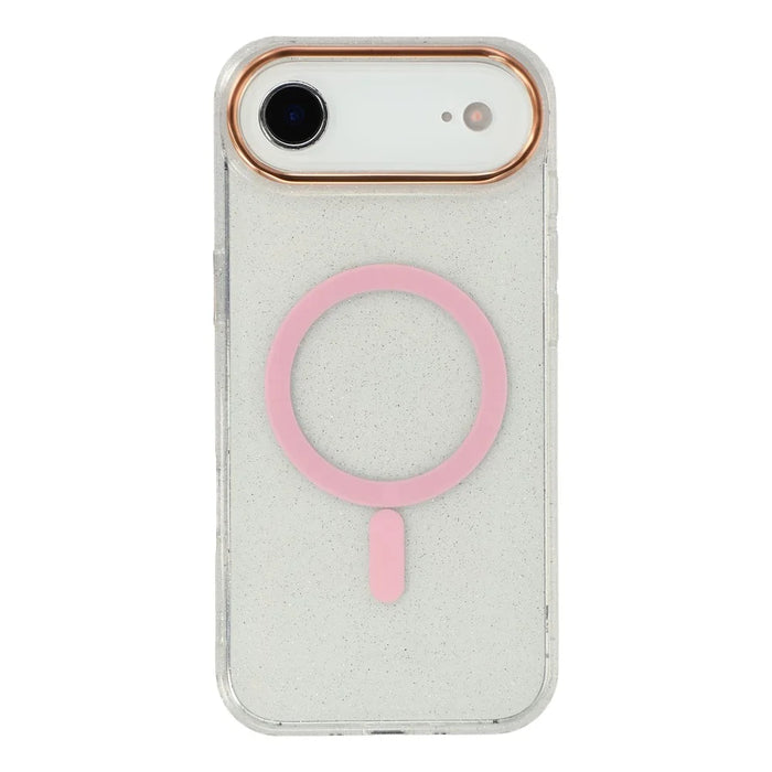 For iPhone Air Case Compatible with MagSafe PC + TPU + Acrylic Anti-Drop IMD Phone Cover - Pink - 3