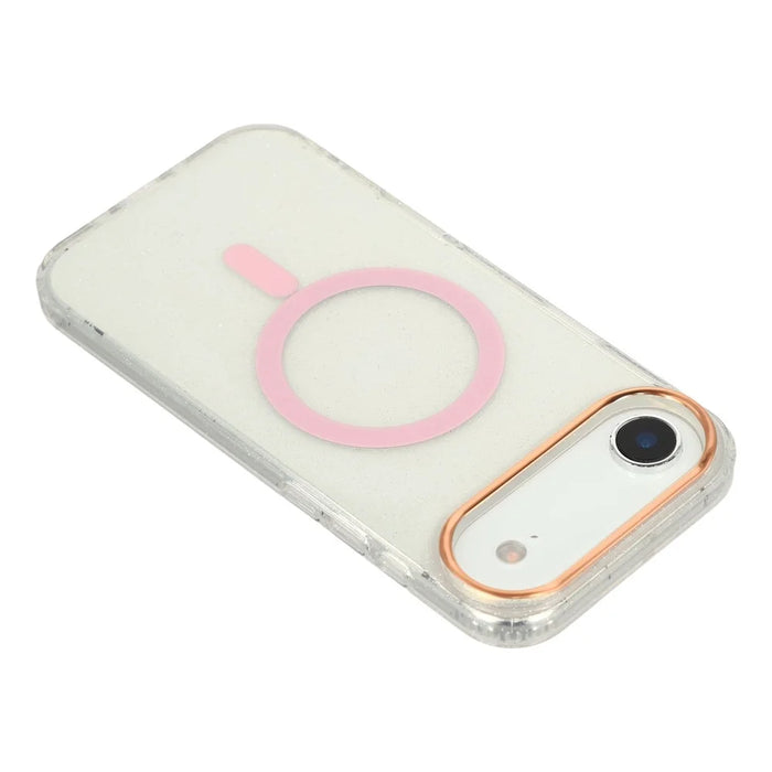 For iPhone Air Case Compatible with MagSafe PC + TPU + Acrylic Anti-Drop IMD Phone Cover - Pink - 5