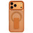 For iPhone 17 Pro Case Compatible with MagSafe Foldable Kickstand Skin Touch PC TPU Phone Cover - Orange - 1