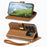 For Oukitel C62 Case Floral Leaf Pattern Multi Card Slots Zipper Leather Phone Cover with Wrist Strap - Brown - 4