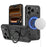 For iPhone 17 Pro Max Case Compatible with MagSafe Shockproof TPU + PC Phone Back Cover with Kickstand - Black - 1
