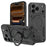 For iPhone 17 Pro Max Case Compatible with MagSafe Shockproof TPU + PC Phone Back Cover with Kickstand - Black - 2
