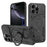 For iPhone 16 Pro Max Case Compatible with MagSafe Shockproof TPU + PC Phone Back Cover with Kickstand - Black - 1