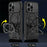 For iPhone 16 Pro Max Case Compatible with MagSafe Shockproof TPU + PC Phone Back Cover with Kickstand - Black - 2