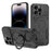For iPhone 14 Pro Max Case Compatible with MagSafe Shockproof TPU + PC Phone Back Cover with Kickstand - Black - 1