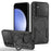 For Samsung Galaxy S25 FE Magnetic Case Shockproof TPU + PC Phone Back Cover with Kickstand - Black - 1