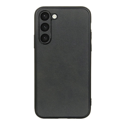 Mobile Phone Case for Samsung Galaxy S23, Cowhide Texture Dustproof Anti-Scratch Hard PC+TPU+PU Leather Phone Cover - Black - 1