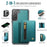 JEEHOOD For Samsung Galaxy S21+ 5G Case  J12 Magnetic Detachable Zipper Wallet Kickstand Leather Back Cover Magnetic Case - Blue - 2