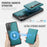 JEEHOOD For Samsung Galaxy S21+ 5G Case  J12 Magnetic Detachable Zipper Wallet Kickstand Leather Back Cover Magnetic Case - Blue - 3