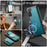JEEHOOD For Samsung Galaxy S21+ 5G Case  J12 Magnetic Detachable Zipper Wallet Kickstand Leather Back Cover Magnetic Case - Blue - 6