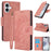 SY-001 For iPhone 17 Case Flower Butterfly Leather Wallet Phone Cover with Hand Strap - Pink - 1