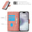 For iPhone 18 Pro / 17 Pro Case Flower Butterfly Leather Wallet Phone Cover with Hand Strap - Pink - 6