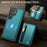 JEEHOOD For Samsung Galaxy S22 Ultra 5G Case  J12 Magnetic Detachable Zipper Wallet Kickstand Leather Back Cover Magnetic Case - Blue - 4