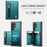 JEEHOOD For Samsung Galaxy S22 Ultra 5G Case  J12 Magnetic Detachable Zipper Wallet Kickstand Leather Back Cover Magnetic Case - Blue - 5