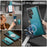 JEEHOOD For Samsung Galaxy S22 Ultra 5G Case  J12 Magnetic Detachable Zipper Wallet Kickstand Leather Back Cover Magnetic Case - Blue - 6