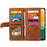 For Samsung Galaxy S26+ Case 9 Card Slots Zipper Wallet PU Leather Phone Cover with Wrist Strap - Brown - 2