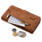 For Samsung Galaxy S26+ Case 9 Card Slots Zipper Wallet PU Leather Phone Cover with Wrist Strap - Brown - 6