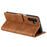 For Samsung Galaxy S26+ Leather Case Splicing Stitching Wallet Phone Cover with Wrist Strap - Brown - 3