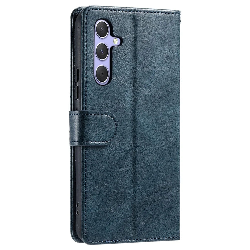 For Samsung Galaxy S26+ Case 6 Card Slots PU Leather Anti-Fall Phone Cover with Wrist Strap - Blackish Green - 7