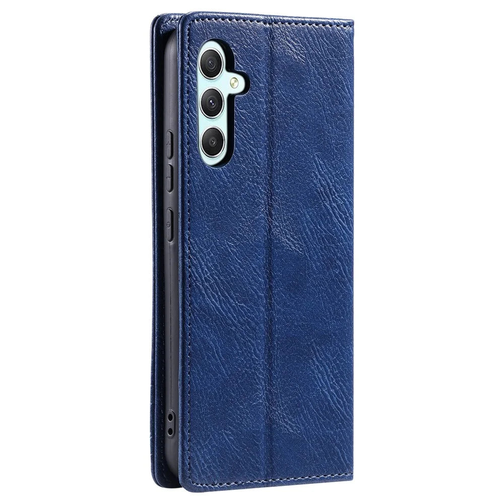 TTUDRCH Style 007 For Samsung Galaxy A37 5G Leather Case RFID Blocking Wallet Stand Phone Cover - Blue - 7