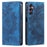 For Samsung Galaxy A57 5G Case Magnetic Closing Leather Phone Cover Pattern Imprinted - Blue - 1