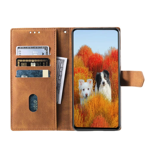 TTUDRCH Style 004 For Samsung Galaxy A57 5G Leather Case RFID Blocking Wallet Stand Phone Cover with Strap - Brown - 2