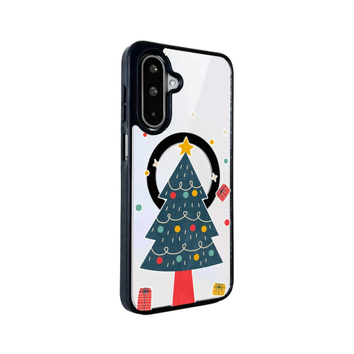 EYCASE For Samsung Galaxy A18 5G / A18 4G / A17 5G / A17 4G / A26 5G Christmas Series Magnetic Case  Pattern Print TPU + Acrylic Cover - Minimalist Christmas Tree - 2