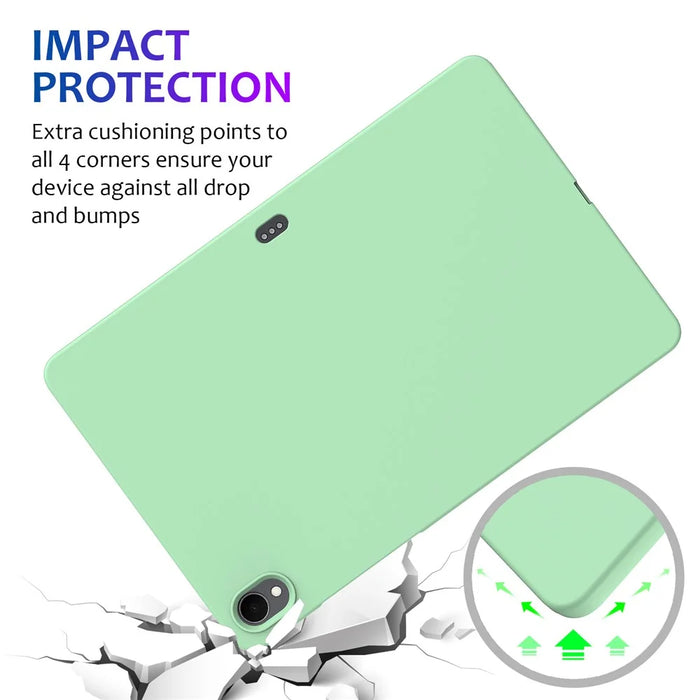 For Samsung Galaxy Tab S11 Case Liquid Silicone Anti-Scratch Tablet Cover - Green - 2