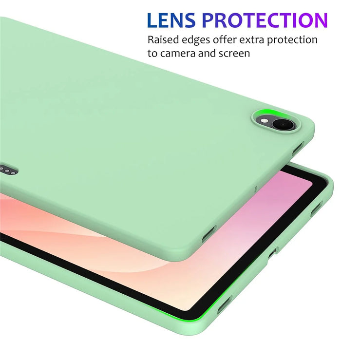 For Samsung Galaxy Tab S11 Case Liquid Silicone Anti-Scratch Tablet Cover - Green - 5