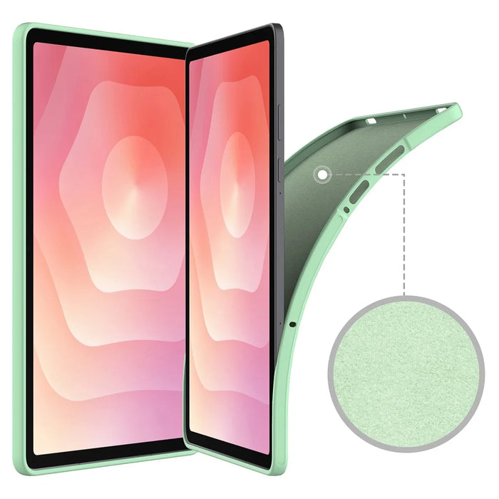For Samsung Galaxy Tab S11 Case Liquid Silicone Anti-Scratch Tablet Cover - Green - 7