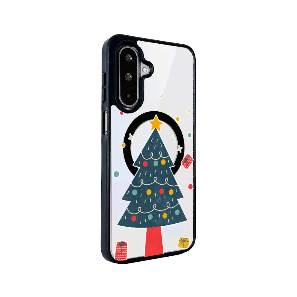 EYCASE For Samsung Galaxy A54 5G Christmas Series Magnetic Case  Pattern Print TPU + Acrylic Cover - Minimalist Christmas Tree - 2