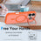 For iPhone 17 Case Foldable Kickstand Matte PC + TPU Phone Cover Compatible with MagSafe - Orange - 2