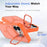 For iPhone 17 Case Foldable Kickstand Matte PC + TPU Phone Cover Compatible with MagSafe - Orange - 3