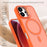 For iPhone 17 Case Foldable Kickstand Matte PC + TPU Phone Cover Compatible with MagSafe - Orange - 4