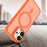For iPhone 17 Case Foldable Kickstand Matte PC + TPU Phone Cover Compatible with MagSafe - Orange - 5