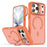 For iPhone 17 Pro Max Case Foldable Kickstand Matte PC + TPU Phone Cover Compatible with MagSafe - Orange - 1