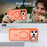 For iPhone 17 Pro Max Case Foldable Kickstand Matte PC + TPU Phone Cover Compatible with MagSafe - Orange - 3