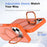 For iPhone 16 Case Foldable Kickstand Matte PC + TPU Phone Cover Compatible with MagSafe - Orange - 3