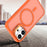 For iPhone 16 Case Foldable Kickstand Matte PC + TPU Phone Cover Compatible with MagSafe - Orange - 6