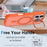 For iPhone 16 Plus Case Foldable Kickstand Matte PC + TPU Phone Cover Compatible with MagSafe - Orange - 2