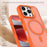 For iPhone 16 Pro Case Foldable Kickstand Matte PC + TPU Phone Cover Compatible with MagSafe - Orange - 4