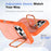 For iPhone 16 Pro Max Case Foldable Kickstand Matte PC + TPU Phone Cover Compatible with MagSafe - Orange - 3