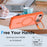 For iPhone 17e / 16e Case Foldable Kickstand Matte PC + TPU Phone Cover Compatible with MagSafe - Orange - 2