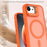 For iPhone 17e / 16e Case Foldable Kickstand Matte PC + TPU Phone Cover Compatible with MagSafe - Orange - 4