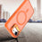 For iPhone 17e / 16e Case Foldable Kickstand Matte PC + TPU Phone Cover Compatible with MagSafe - Orange - 6