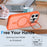 For iPhone 13 Pro Max Case Foldable Kickstand Matte PC + TPU Phone Cover Compatible with MagSafe - Orange - 2
