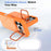 For iPhone 17 Pro Case Compatible with MagSafe Skin-touch PC + TPU Phone Cover with Foldable Kickstand - Orange - 5